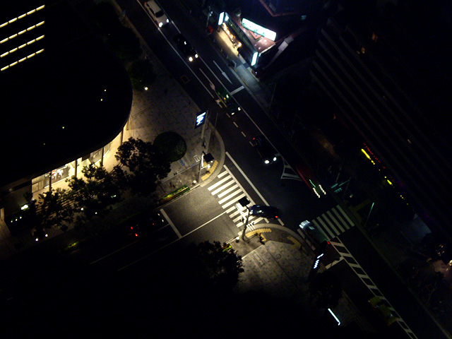 夜の交差点の写真素材 フリー