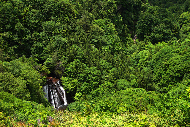 横谷峡の王滝の写真素材 フリー