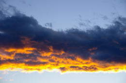 オレンジの雲のフリー写真素材