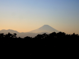 夕焼け富士のフリー写真素材