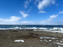 冬のオホーツク海のフリー写真素材