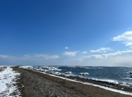 オホーツク海と流氷の無料写真素材